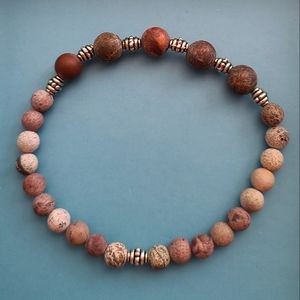 FROSTED FLOWER JASPER BRACELET
